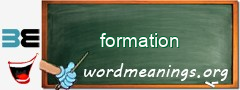 WordMeaning blackboard for formation